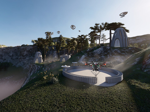 Travail d'équipe entre drones pour l'impression 3D
