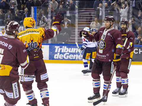 Genève-Servette se reprend, Bienne reçu sept sur sept