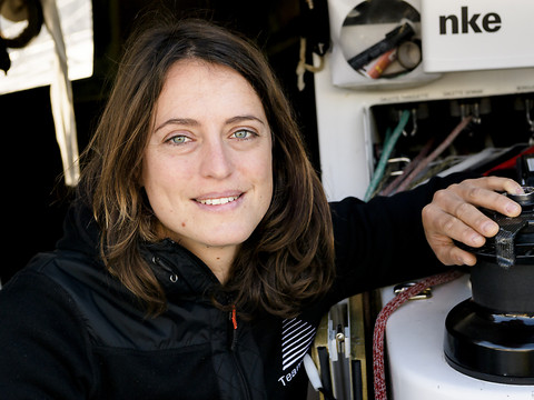 Justine Mettraux première femme à l'arrivée