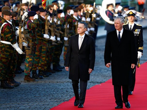 Ignazio Cassis reçu par le roi Philippe à Bruxelles