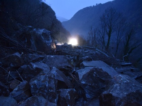 La route du val Calanca fermée dans les Grisons après un éboulement