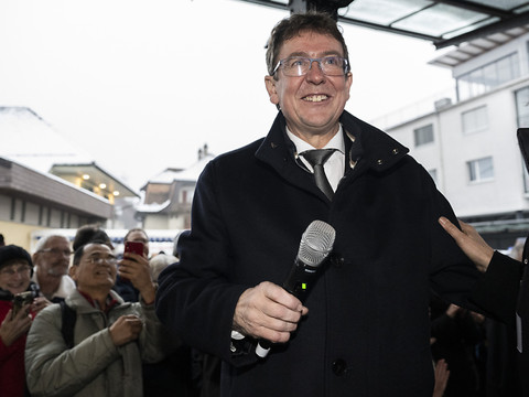 Le nouveau conseiller fédéral Rösti fêté à Kandersteg (BE)