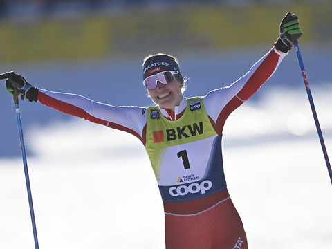 Nadine Fähndrich impériale en sprint à Davos