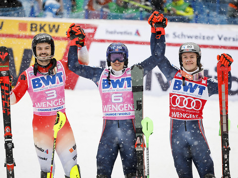 Slalom de Wengen: Meillard seulement battu par Kristoffersen