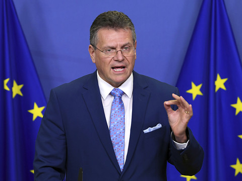 Maros Sefcovic de passage à Fribourg avant sa rencontre avec Cassis