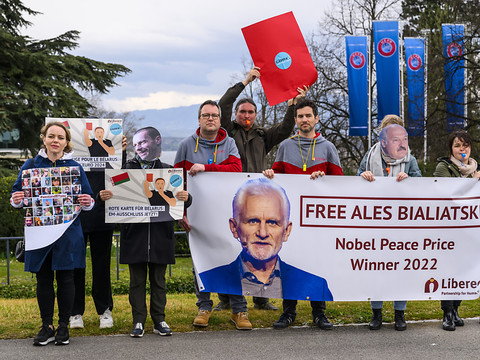 Protestations devant le siège de l'UEFA