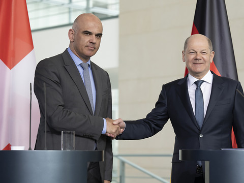 Alain Berset à Berlin pour parler Urkaine et Union européenne