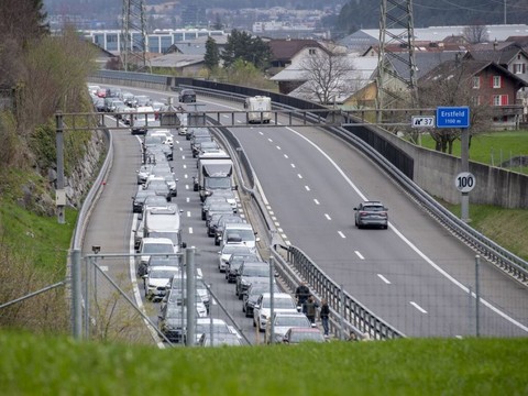 Retour du week-end au Gothard: le bouchon s'installe