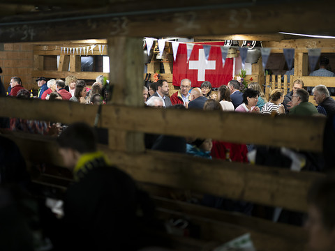 Le brunch à la ferme était complet aux deux tiers