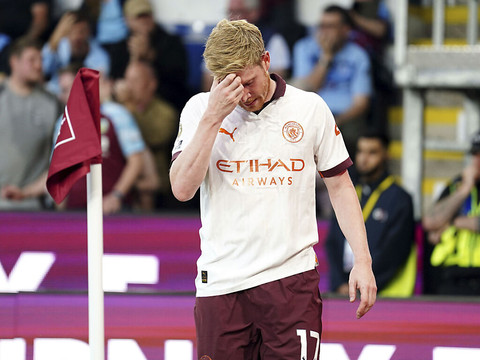 De Bruyne risque 3 à 4 mois d'absence