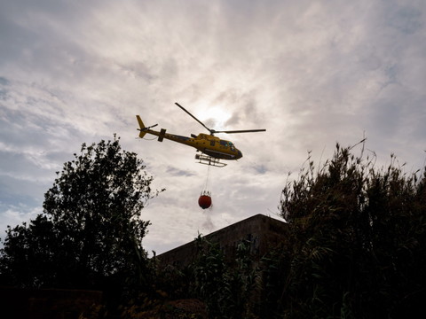 Feu à Tenerife: les pompiers protègent des maisons