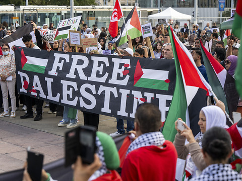 Des manifestants pro-palestiniens à Genève huent le Conseil fédéral