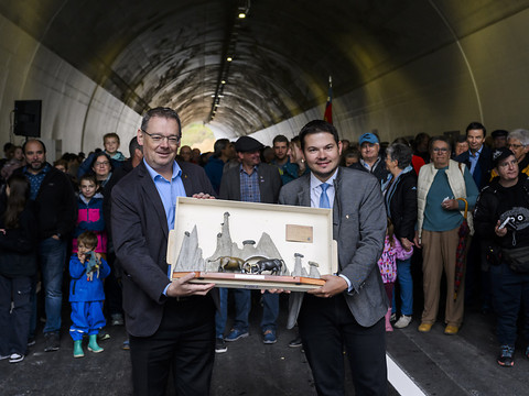 Le tunnel des pyramides d'Euseigne inauguré en Valais