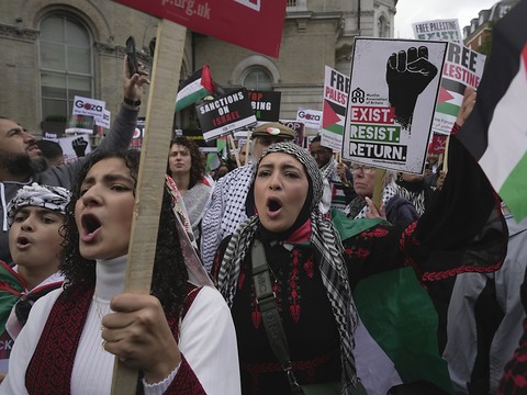 A Londres, des milliers de manifestants pro-Palestiniens