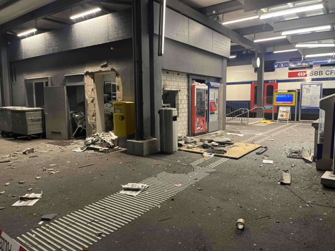 Bancomat dynamité à la gare de Ziegelbrücke (SG)