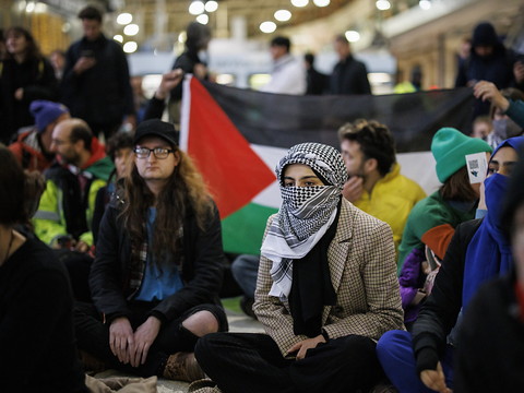 Manifestants pro-palestiniens dans la rue en Europe