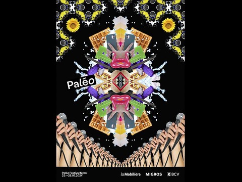 Une affiche en forme de kaléidoscope pour le Paléo 2024