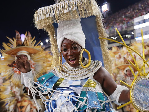 Bouquet final aux défilés du carnaval de Rio