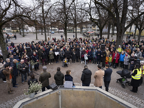 Près de 400 personnes contre l'antisémitisme à Zurich