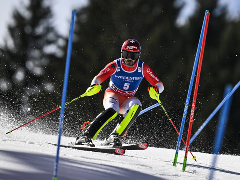 Slalom de Saalbach: Meillard sur le podium provisoire