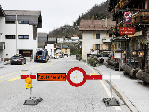 Route temporairement coupée entre Vercorin et Vissoie