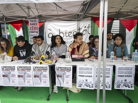 UNIL: un rassemblement devant Géopolitis avant de quitter les lieux