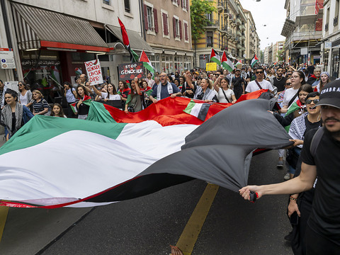 Plus de 1500 personnes manifestent à Genève pour la Palestine