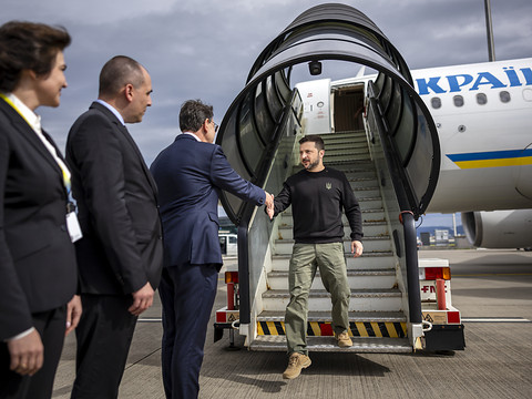 Le président ukrainien Volodymyr Zelensky a atterri à Zurich