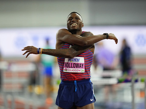 Holloway brûlant sur 110 m haies: 12''86