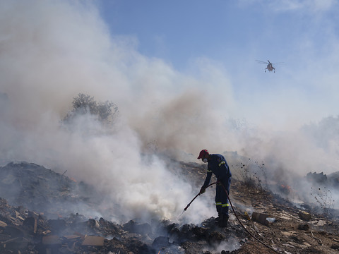 Nouveau grand feu de forêt près d'Athènes, été difficile en vue