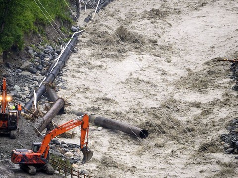 Nouvelles coulées de laves torrentielles en Valais durant la nuit