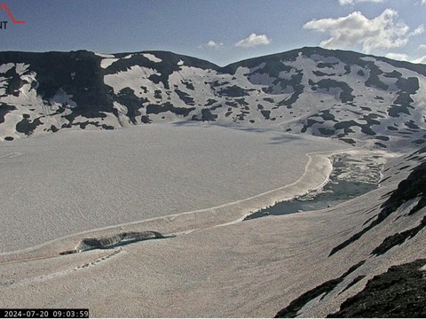Le niveau du lac glaciaire au-dessus de Lenk commence à baisser