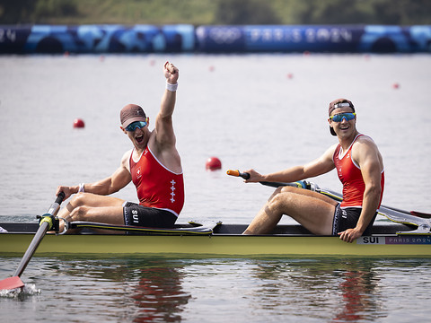 Gulich et Röösli en bronze en deux sans barreur