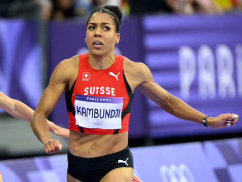 Mujinga Kambundji en finale du 100 m