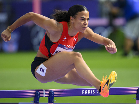 Ditaji Kambundji en demi-finales du 100 m haies