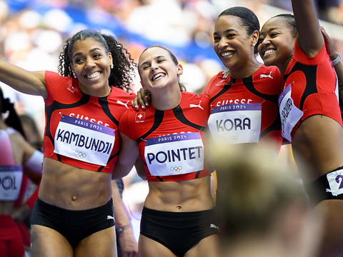 Le relais 4x100 m dames suisse en finale olympique