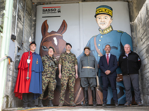 Inauguration d'un mémorial Henri Guisan au Gothard