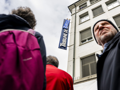 Genève/Lausanne: manifestation des journalistes romands de Tamedia