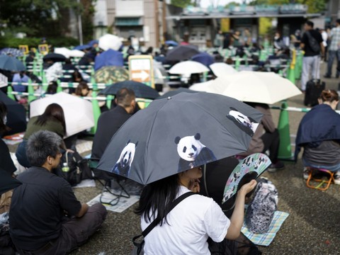 Plusieurs milliers de Japonais disent au revoir à deux pandas