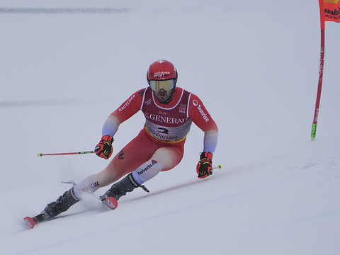 Géant des Mondiaux: deux Suisses sur le podium après la 1re manche