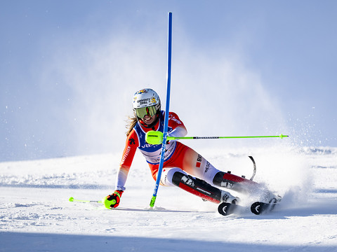 Slalom: Rast survole la 1re manche, Holdener 4e
