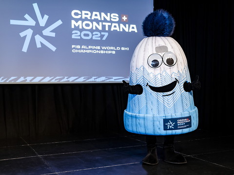 Une mascotte en forme de bonnet