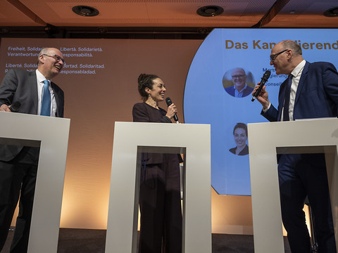 Echanges tout en nuances entre Martin Pfister et Markus Ritter