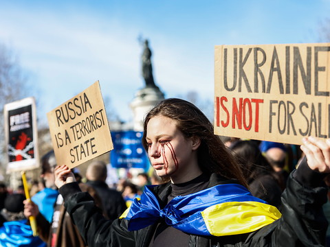 Manifestations de soutien en France et ailleurs avec l'Ukraine