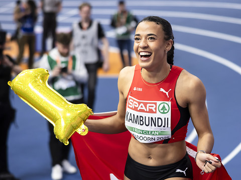 Ditaji Kambundji championne d'Europe sur 60 m haies