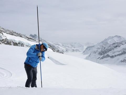 Les glaciers recouverts d'une faible couche de neige cette année
