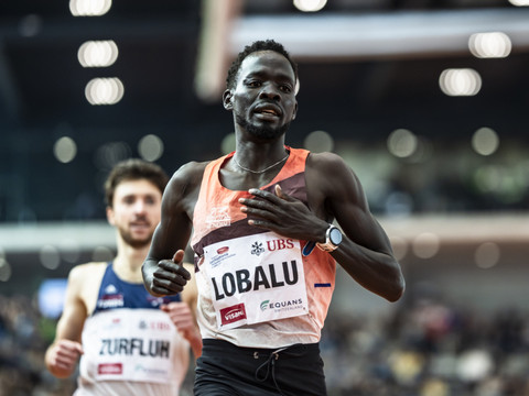 Mujinga Kambundji et Dominic Lobalu en piste au Qatar