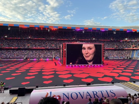 Eurovision: Anna Rossinelli ouvre la soirée au stade St-Jacques