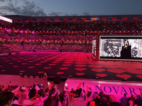 Les spectateurs en liesse au stade St-Jacques