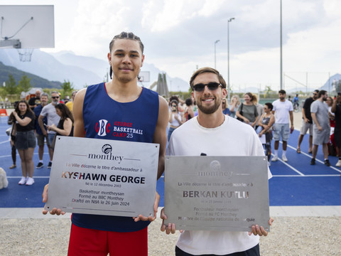 Monthey: Kyshawn George et Berkan Kutlu ont un terrain à leur nom